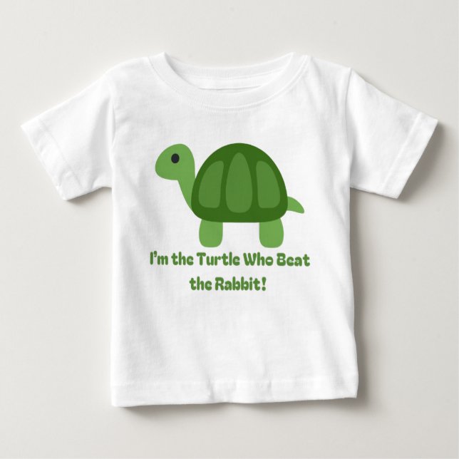 Bebé La graciosa camiseta de los niños de la tortuga go (Anverso)