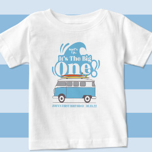 Bebé La grande surfea una camiseta de cumpleaños person