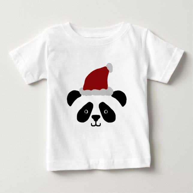 Bebé La panda de Santa embroma la camiseta (Anverso)