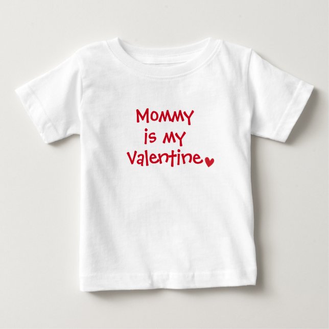 Bebé La pequeña camiseta de San Valentín de mamá (Anverso)