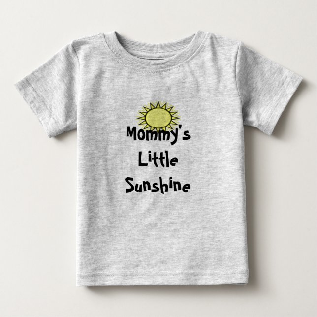Bebé La pequeña camiseta Sunshine de mamá (Anverso)