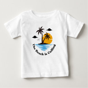 Bebé La Playa Llama Camiseta De Vacaciones Familiares