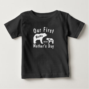 Bebé La primera camiseta del Personalizado del Día de