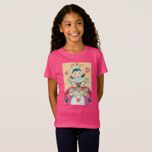 Bebé Ladybugs Familia CHICA T CAMISA Rosa