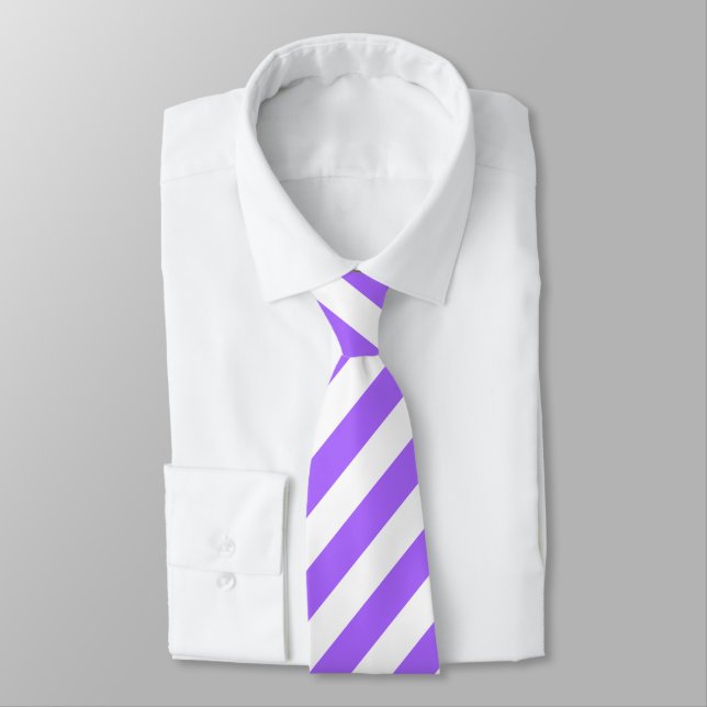 Bebé Lavanda morado y corbata blanca de tiras (Atado)