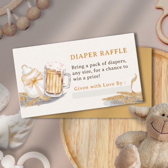 Bebé Leche Botella Cerveza Diaper Raffle Tarjeta d (Baby Milk Bottle Beer Diaper Raffle Enclosure Card)