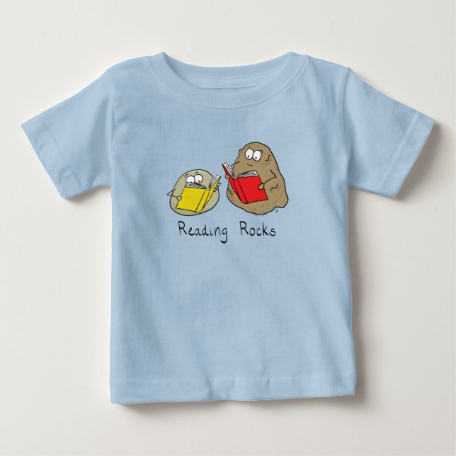 Bebé Leer piedras divertidas libro de camiseta para beb (Anverso)