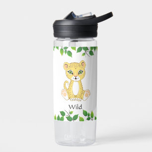 Bebé Leopardo Salvaje Adorable en Botella de Agua 