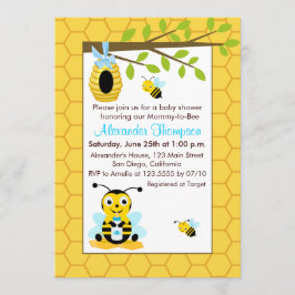 Bebé lindo Bumblebee Boy Baby Shower Invitaciones