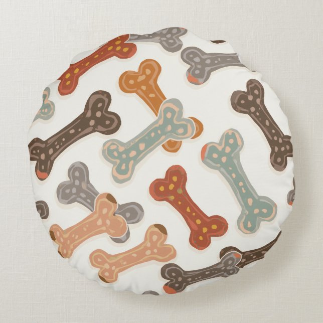 Bebé lindo cachorro (husky) Almohadas redondas (Reverso)