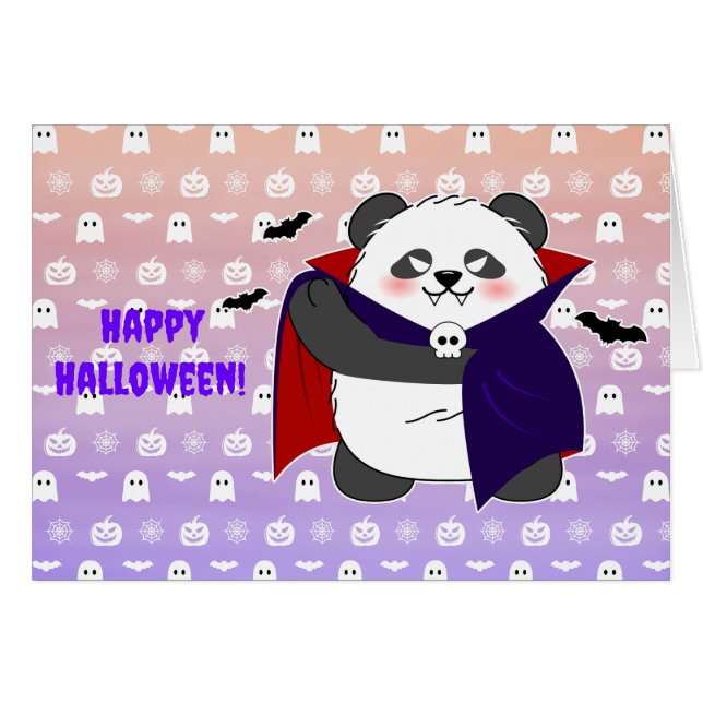 Bebé lindo de Halloween Vampiro Panda Dracula (Anverso (Horizontal))