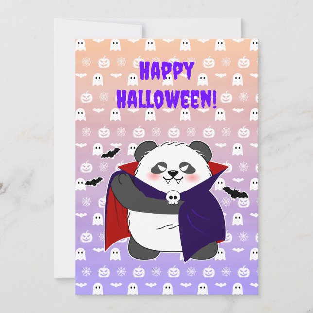 Bebé lindo de Halloween Vampiro Panda Dracula (Anverso)
