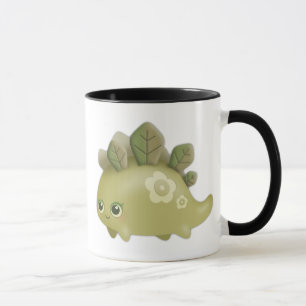 Bebé lindo Dino frondoso - taza del estilo del