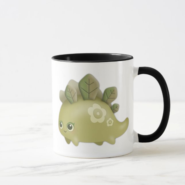 Bebé lindo Dino frondoso - taza del estilo del (Derecha)
