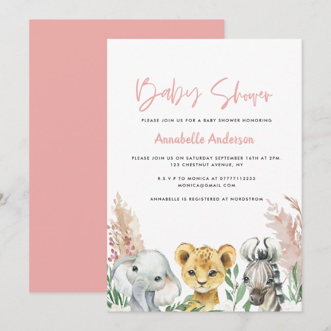 Bebé lindo ducha máscara de protección animal (Anverso / Reverso)