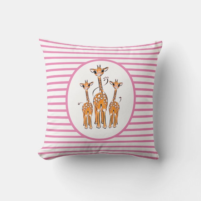 Bebé lindo Giraffe, Cojín decorativo de animales d (Anverso)