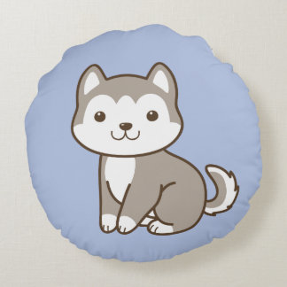 Bebé lindo Husky Cachorro perro Cojín decorativo r