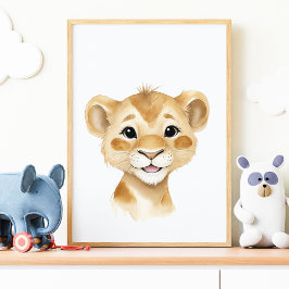 Bebé lindo León Safari Nursera arte en pared