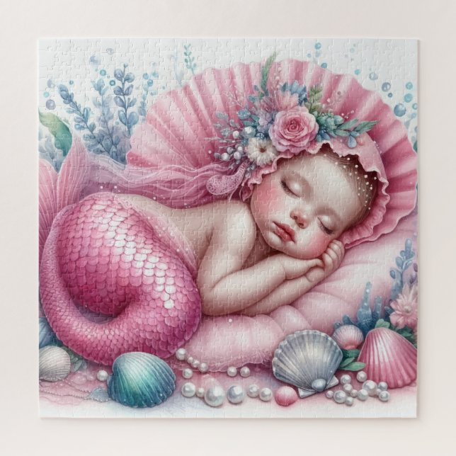 Bebé lindo Mermaid rompecabezas (Vertical)