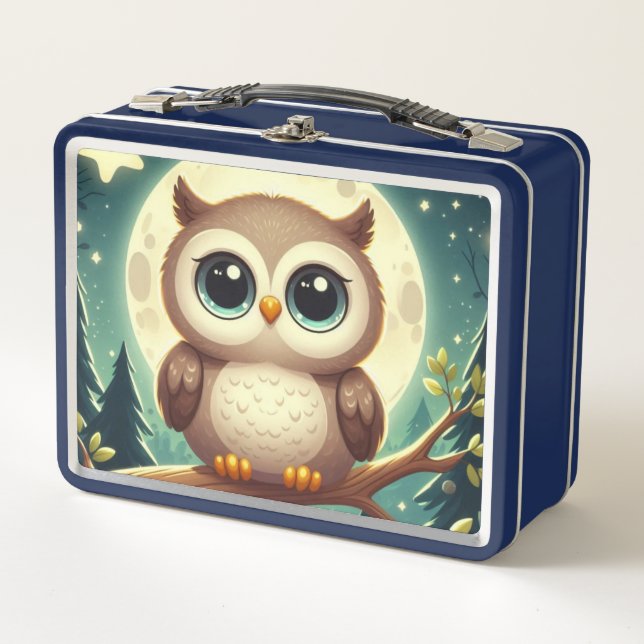 Bebé lindo por la noche con luna (Anverso)