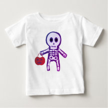Bebé lindo Skeleton Halloween Bebé Camiseta