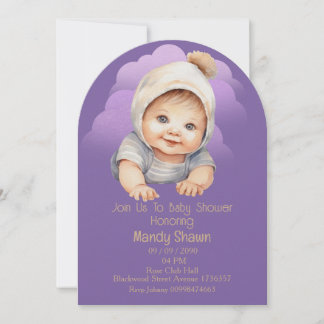 Bebé lindo tema para Invitación de Baby Shower