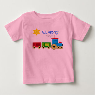 BEBÉ LINDO "TODOS A BORDO" DE CAMISETA INFANTIL DEL
