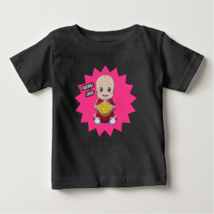 Bebé lindo vestido de futbolista camiseta