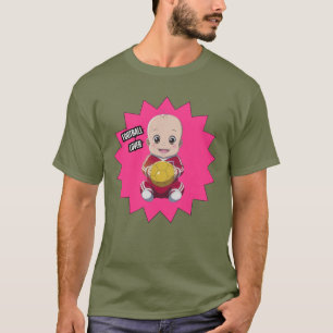 Bebé lindo vestido de futbolista camiseta