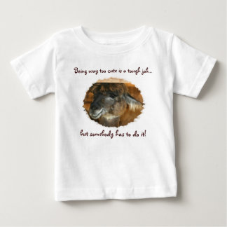 Bebé Llama demasiado graciosa camiseta de animal
