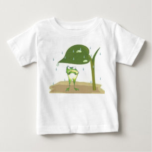 Bebé lluvia de ranas en la camiseta