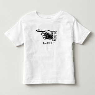 Bebé Lo Hizo Apuntando Camiseta De Dedo