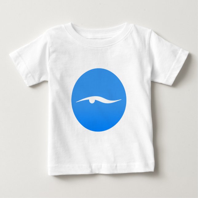 Bebé Logo de natación en camiseta (Anverso)