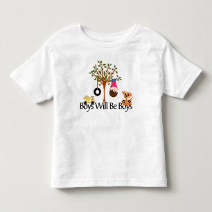Bebé ¡Los chicos serán chicos! Camiseta con punto de je