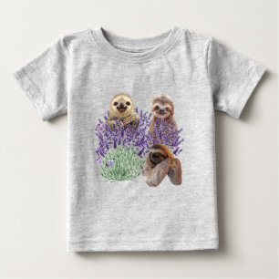 Bebé Madera espumosa de la camiseta de lavanda madre de