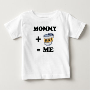 Bebé Mamá más la camiseta de la cerveza
