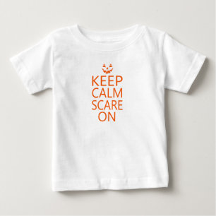 Bebé Mantén la Calma Asusta en Camiseta de Calabaza