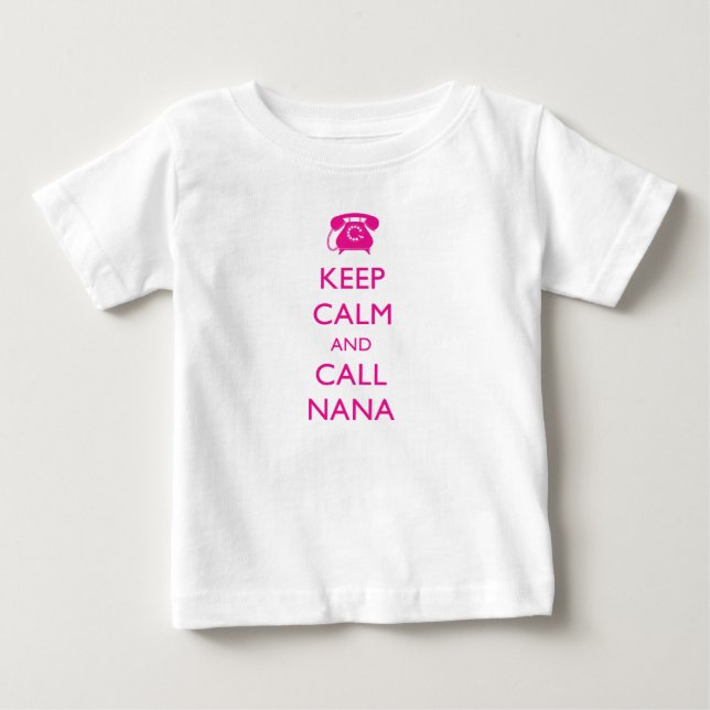 BEBÉ MANTENGA CAMISETA TRANQUILA Y DE LA LLAMADA DE (Anverso)