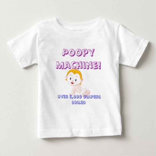 Bebé "Máquina de Poopy!" Camiseta infantil (Anverso)