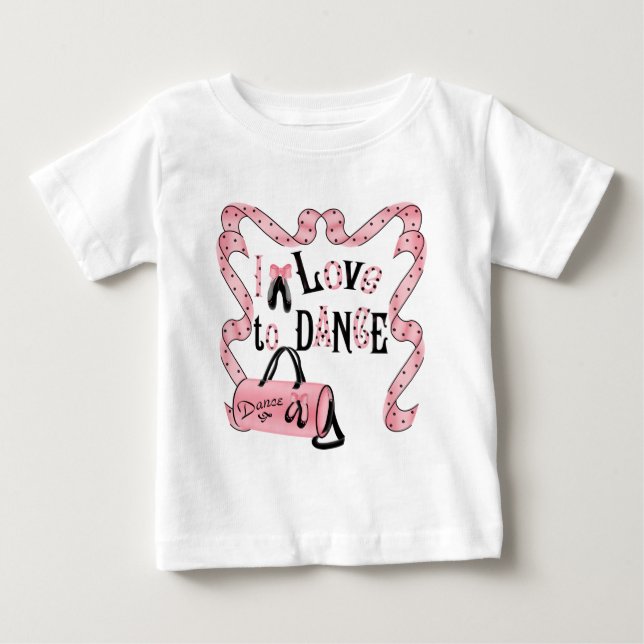 Bebé Me encanta bailar camiseta de infante (Anverso)