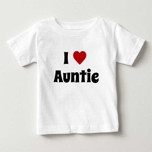 Bebé Me encanta camiseta de Tía (Anverso)