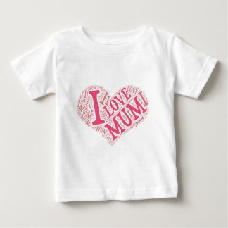 Bebé Me encanta la camiseta de Mamá infantil vertical