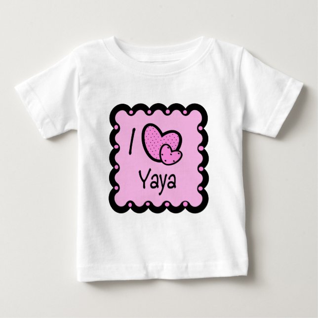 Bebé Me encanta la camiseta de YaYa (Anverso)