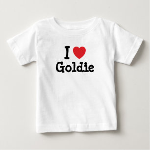Bebé Me encanta la camiseta del corazón de Goldie