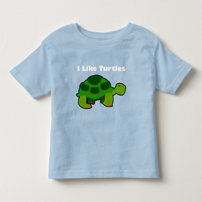 Bebé Me Gustan Las Tortugas - Pequeña Camiseta De Bella (Anverso)