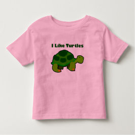 Bebé Me Gustan Las Tortugas - Pequeña Camiseta De Bella