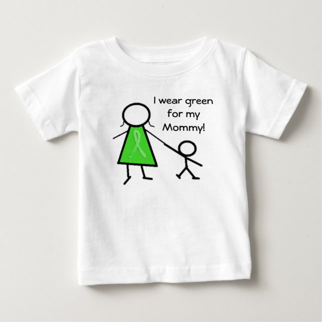 Bebé Me pongo verde para la camiseta de mi mamá (Anverso)