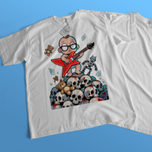 Bebé metalizado - Ojos brillantes y camiseta de gu