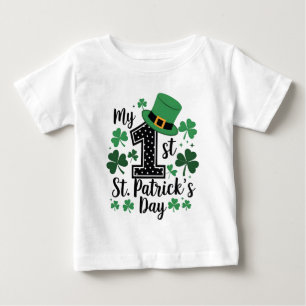 Bebé Mi 1er día de San Patricio camiseta colorida