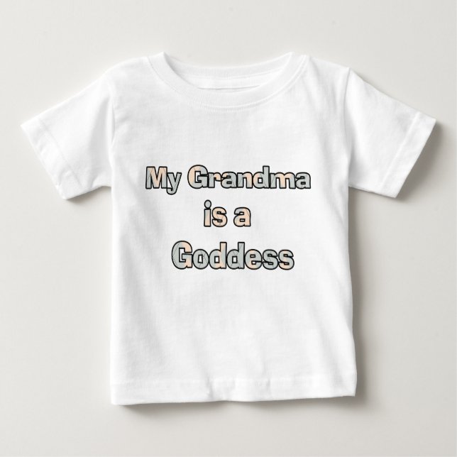 Bebé Mi abuela es una camiseta de diosa (Anverso)